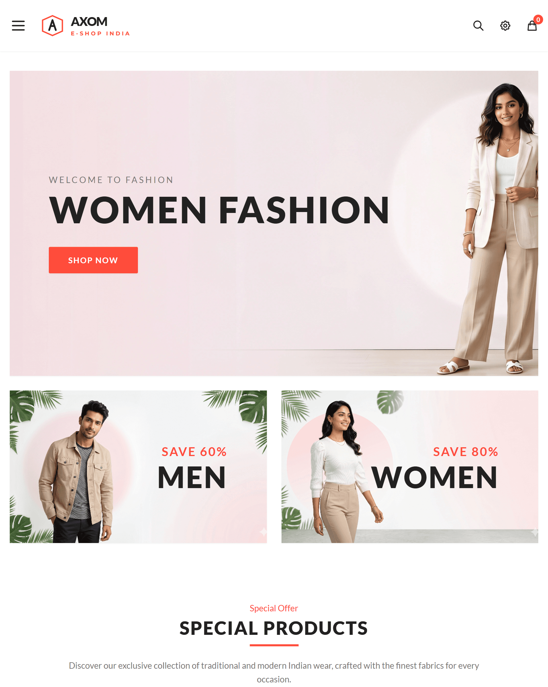 E-Commerce Platform Mockup - Custom App Development by Nexlayo