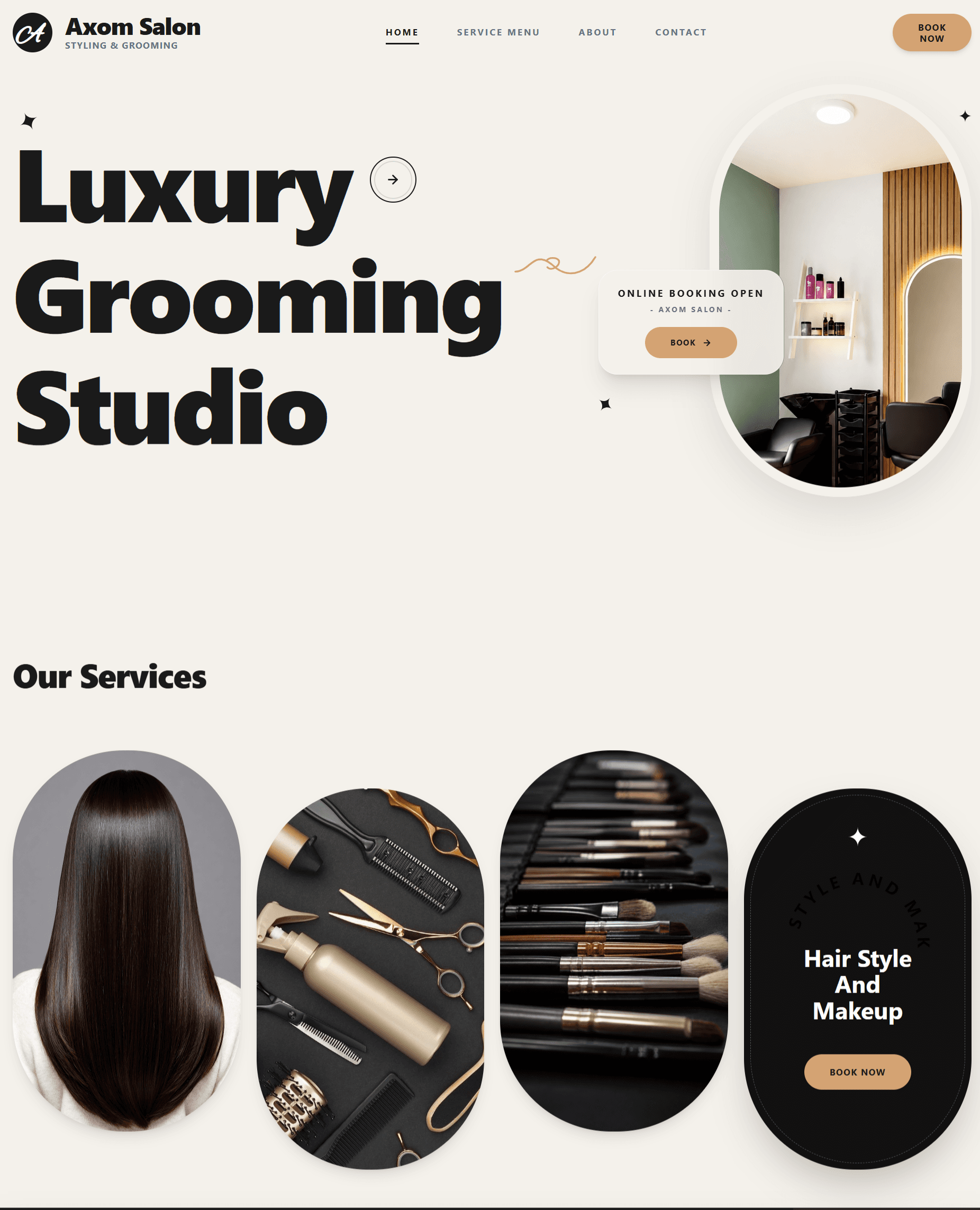 Salon Booking System SaaS Mockup - Custom Software by Nexlayo